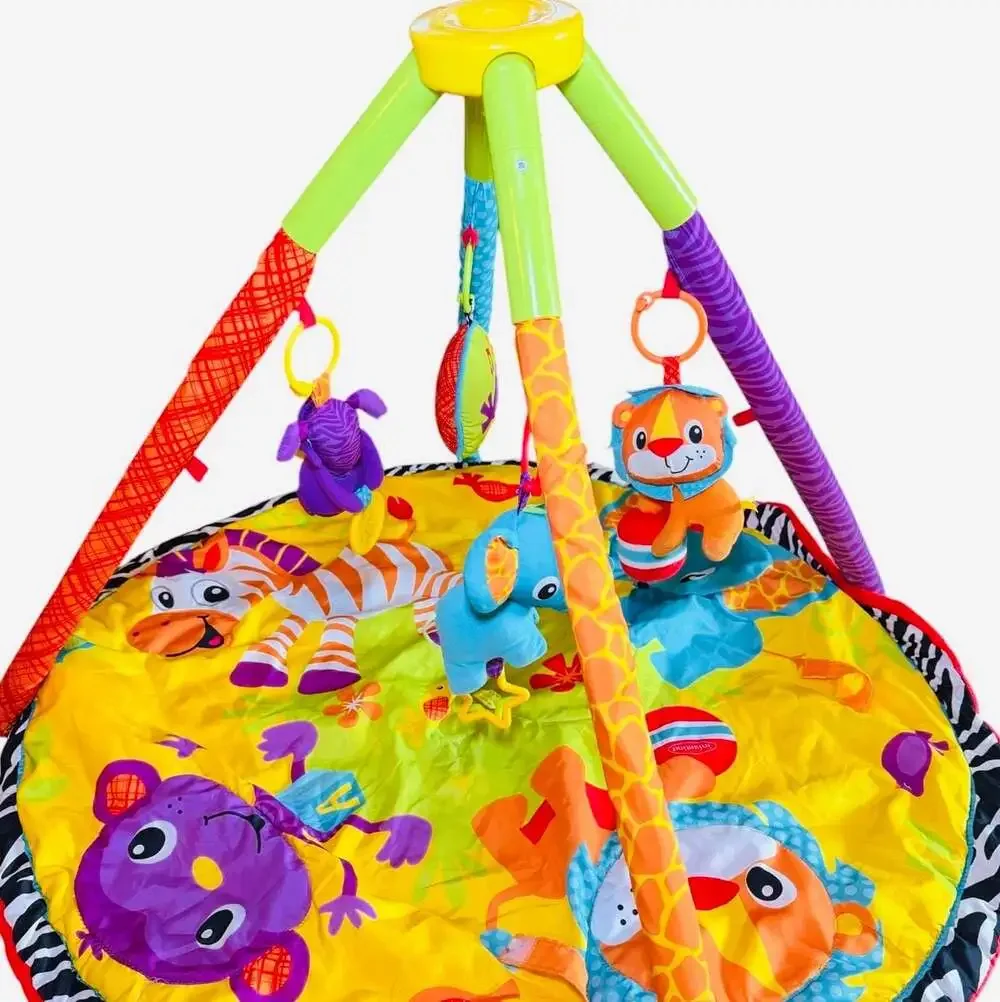 Vintage Infantino Baby Play Gym‎ Activity Mat Jungle Safari Hanging Toys